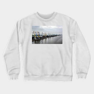 Port cranes for coal loading Crewneck Sweatshirt